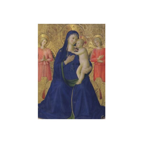 Die Jungfrau und das Kind auf dem Thron mit zwei Engeln,1452