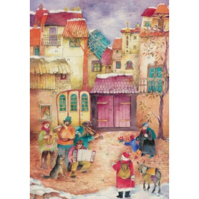 Christiane Lesch. Weihnachten und die Musikanten, 47x31cm.