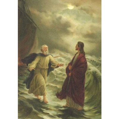 Roth, L.-M. Petrus geht auf dem Wasser Jessus entg
