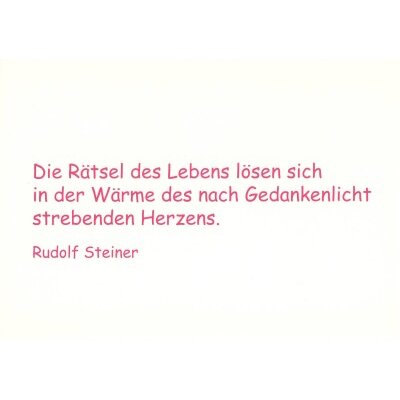 Rudolf Steiner, in "Wahrspruchworte"