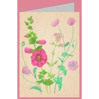 Anna Malten. Rosa Stockrosen.  Mini-DK