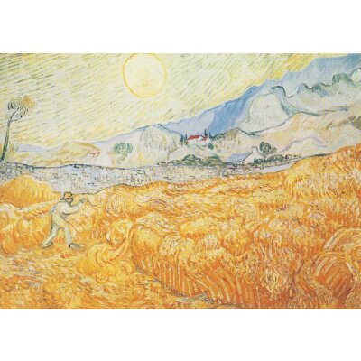Vincent van Gogh. Weizenfeld hinter dem Hospital Saint-Paul