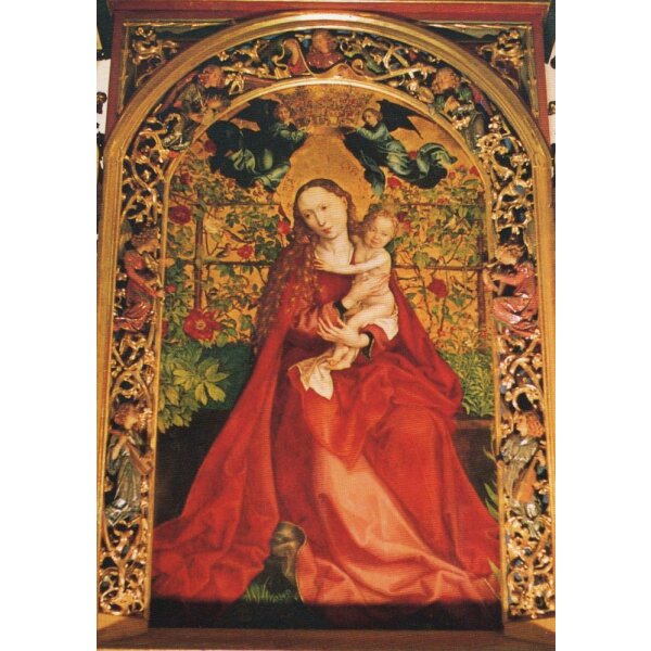 Martin Schongauer. Madonna im Rosenhag, 1473