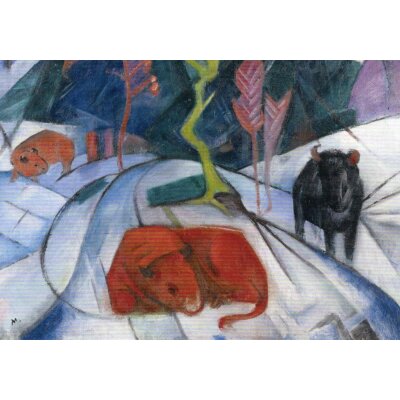 Franz Marc. Bison im Winter (Roter Bison), 1913