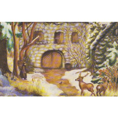 Effi Spalinger. Weihnachten im Wald. 47x31cm