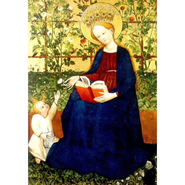 Meister des Paradiesgärtleins. Madonna in den Erdbeeren. KK