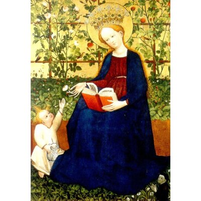 Meister des Paradiesgärtleins. Madonna in den...