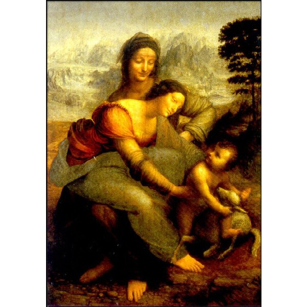 Leonado da Vinci. Die Jungfrau, das Kind und St. Anna