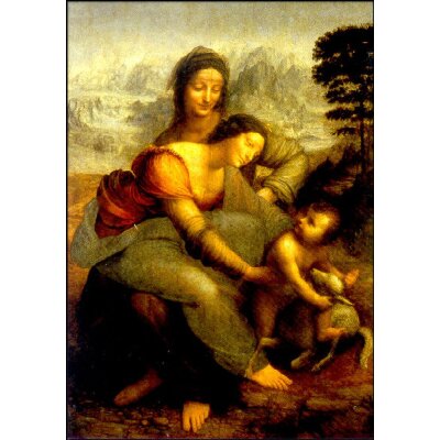 Leonado da Vinci. Die Jungfrau, das Kind und St. Anna