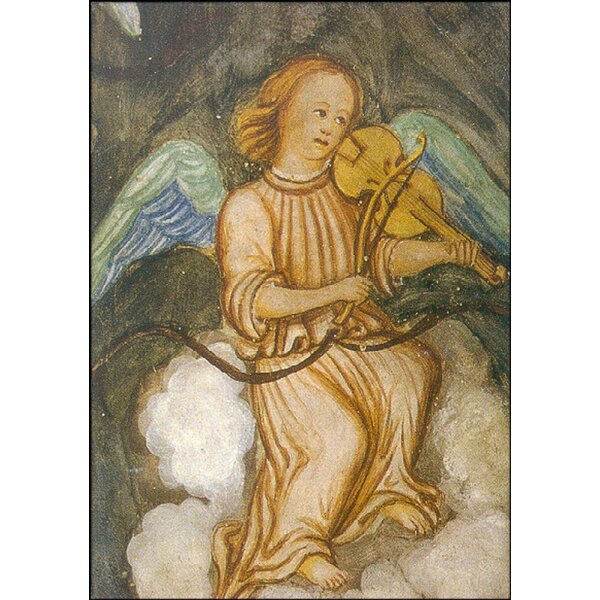 Engel mit Geige, 16. Jh. Wandmalerei