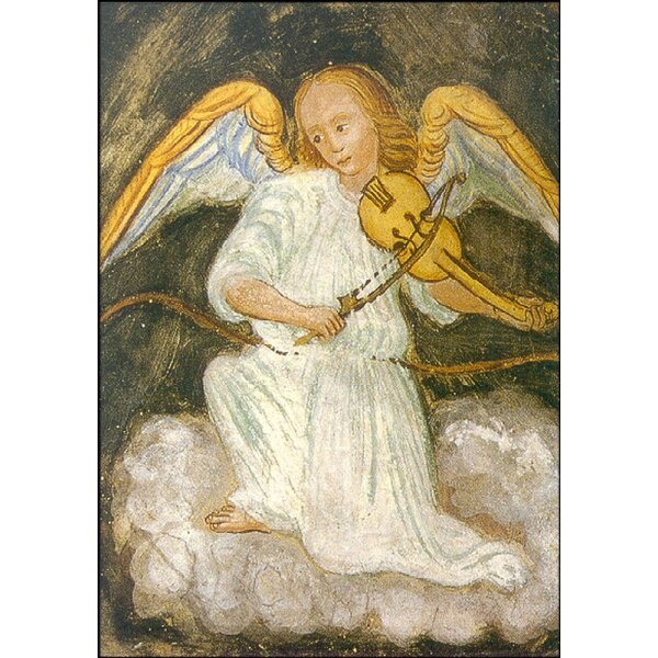 Engel mit Geige, 16. Jh. Wandmalerei
