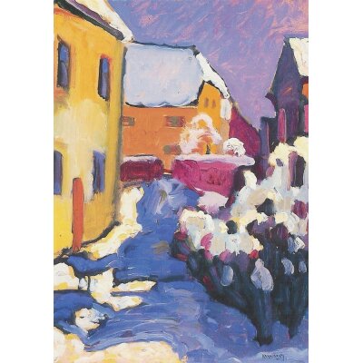 Wassily Kandinsky. Friedhof u. Pfarrhaus in Köchel,1909
