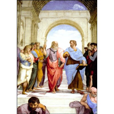 Raffael. Platon und Aristoteles, Ausschnitt