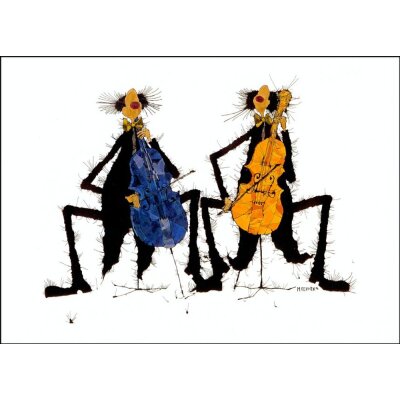 Michael Ferner. Celloduett in Gelb-Blau, 1995