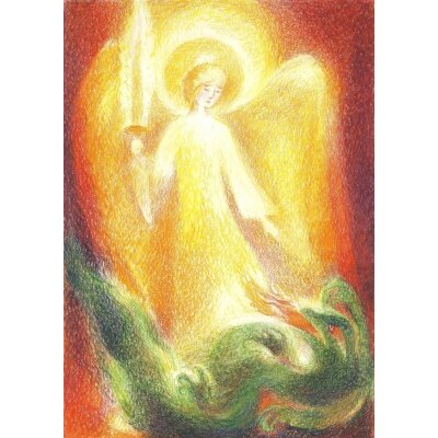 Viriot. St. Michael, KD ca. DIN A3.