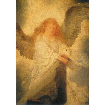 Rembrandt. Auferstehung Christi, Ausschnitt Engel,1636/37