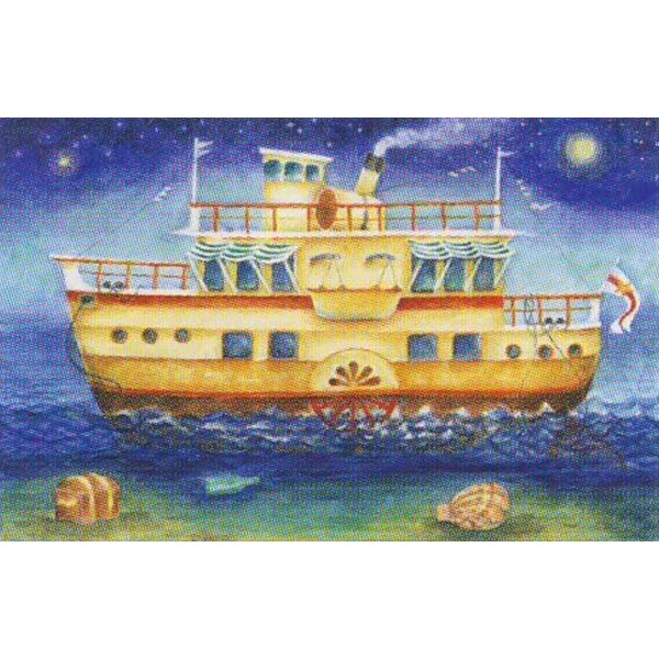 Eveline Rothenbüh. Weihnacht auf dem Schiff. 47x31cm.