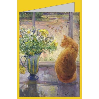Timothy Easton. Gestreifter Krug mit Frühlingsblumen, 1992