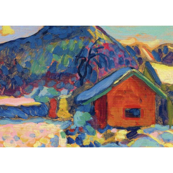 Wassily Kandinsky. Winterstudie mit Berg, 1908