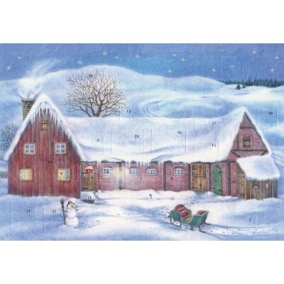Monika Speck. Weihnachten auf dem Bauernhof, 47x31cm