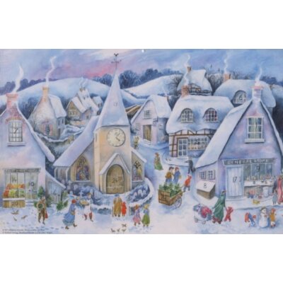 Johanna Woods. Weihnacht im Dorf,  47x31cm.