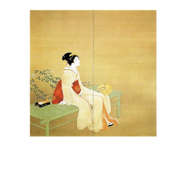 Uemura Shoen. Zum Regenbogen aufschauend, 1932