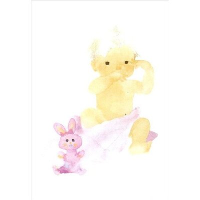 Chihiro Iwasaki. Rosa Kaninchen und Baby, 1971