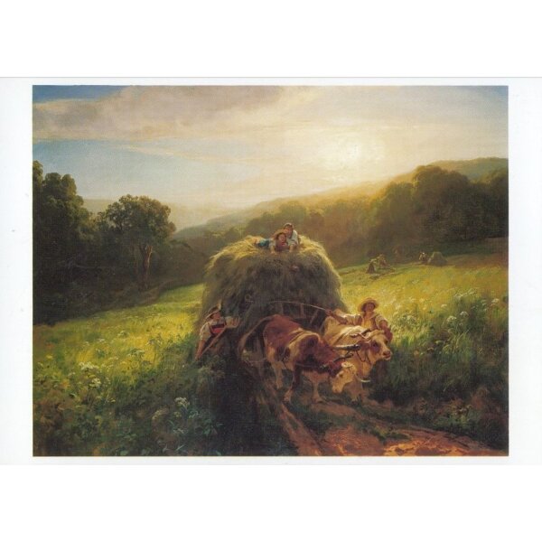 Rudolf Koller. Heuwagen, 1856