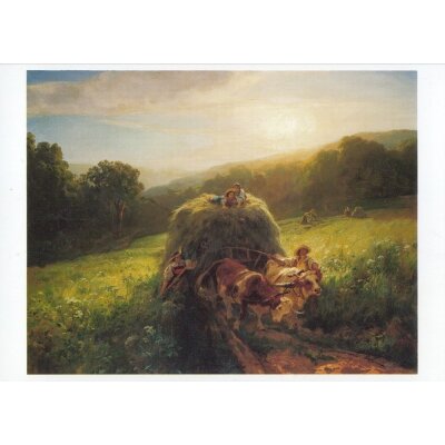 Rudolf Koller. Heuwagen, 1856