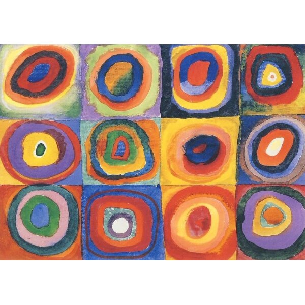 Wassily Kandinsky. Farbstudie: Quadrate m. Konzentr.Kr.,1913