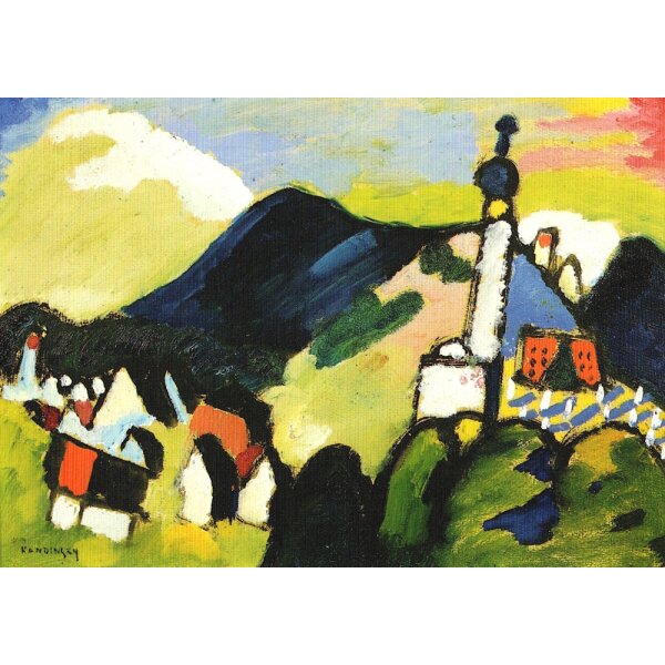 Wassily Kandinsky. Studie für "Murnau mit Kirchen II", 1910