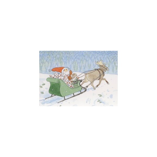 Kruusvai, Catarina. Weihnachtsmann mit Schlitten