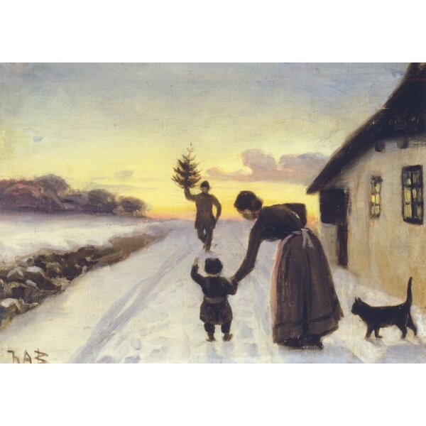 Hans Andersen Brendekilde. Die Ankunft des Weihnachtsbaumes