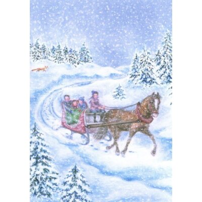 Monika Speck. Kutsche im Schnee