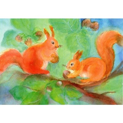 Dorothea Schmidt. Zwei Eichhörnchen