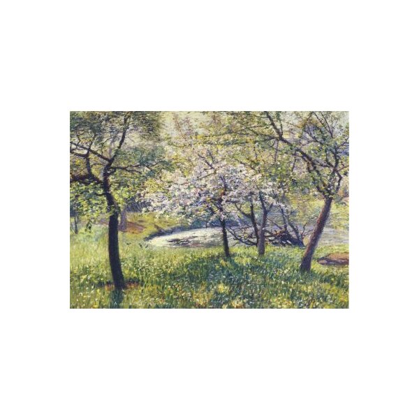 Georg Burmester. Blühende Obstbäume, 1893