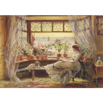 Charles James Lewis. Lesende am Fenster
