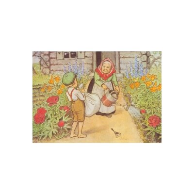 Beskow, E. Großmutter im Garten