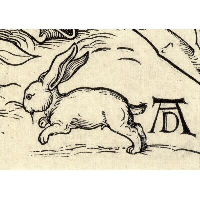 Albrecht Dürer. Die Heilige Familie mit den drei Hasen, 1497