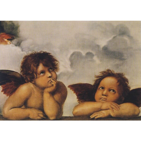 Raffael. Zwei Engel, Ausschnitt Sixtinische Madonna