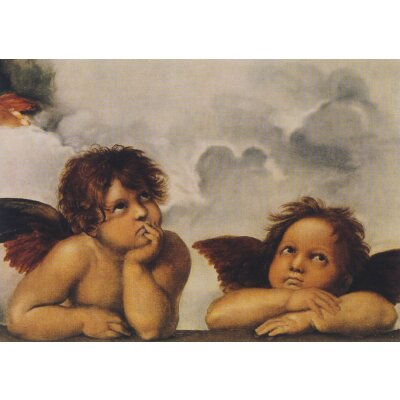 Raffael. Zwei Engel, Ausschnitt Sixtinische Madonna
