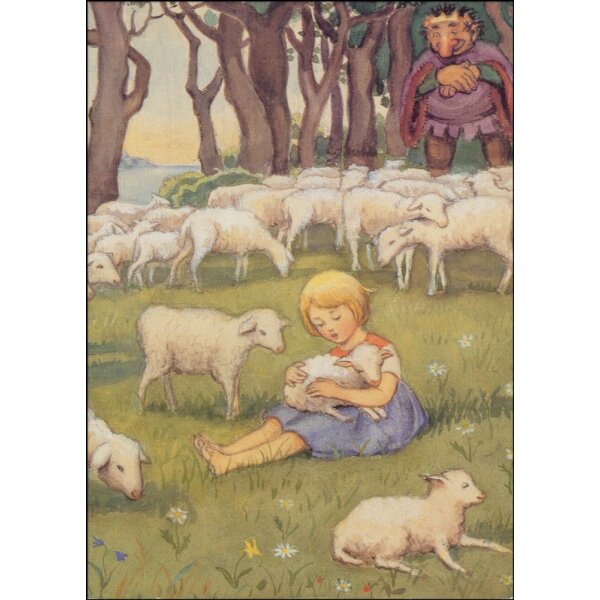 Elsa Beskow. Kind mit Schaf
