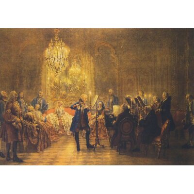 Adolph von Menzel. Flötenkonzert Friedrich des...