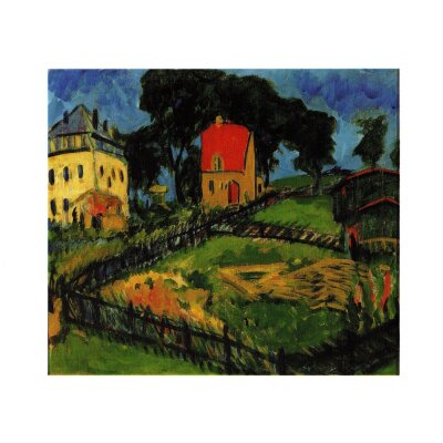 Erich Heckel. Häuser im Schonergrund, 1909