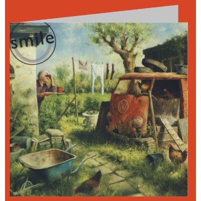 Marius van Dokkum. Hühnerhaus. 10x10cm