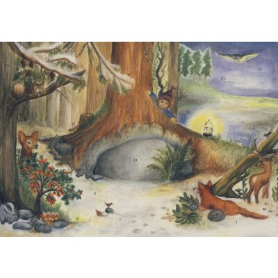 Effi Spalinger. Im Wald bei den Tieren. 21 x 14,8 cm, klein
