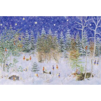 Elisabeth Heuberger . Advent im Zwergenwald. 47x31cm.