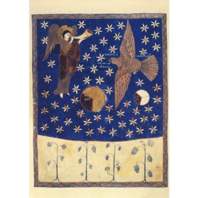 Der vierte Engel der Apokalypse. Der Adler, Sonne und Mond