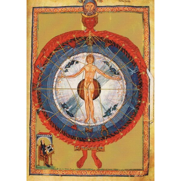 Bingen, Hildegard. Der Kosmosmensch, um 1240