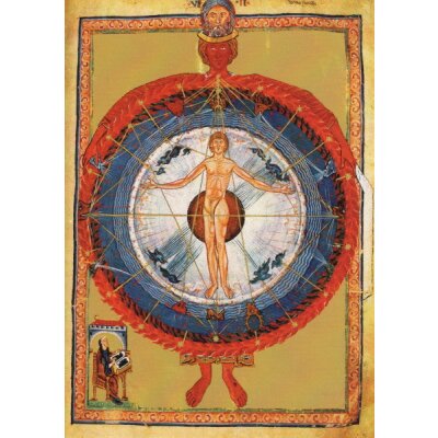 Bingen, Hildegard. Der Kosmosmensch, um 1240